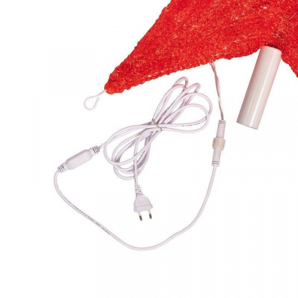 Световая акриловая макушка "Звезда" 80 см, красная