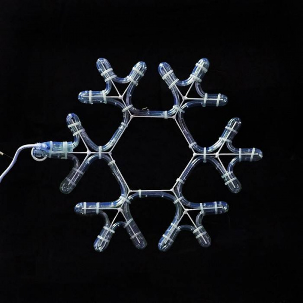 Светодиодная  Снежинка 40 * 40 см, синяя