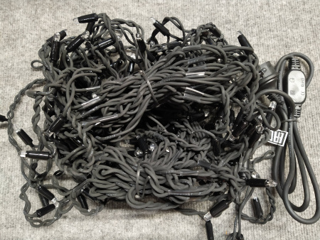 Гирлянда - бахрома  4.8 х 0.6м, синие диоды, мерцающая