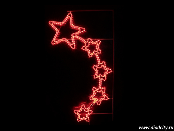 Световая консоль "5 звезд" 85*150 см, красный