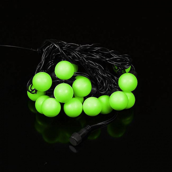 Гирлянда "Мультишарики - макси", длина 5м, D - 40мм, цвет  зеленый