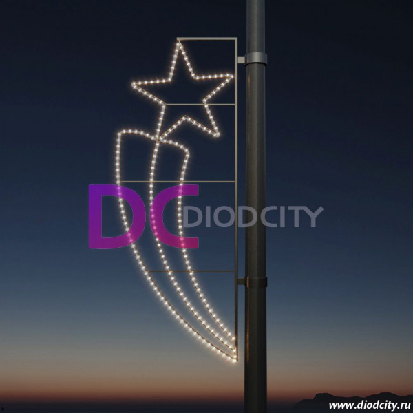 Световая консоль "Факел" 160*65 см теплая белая