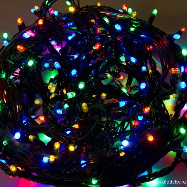 Гирлянда LED Твинкл Лайт, длина 10м, цвет мульти , с контроллером