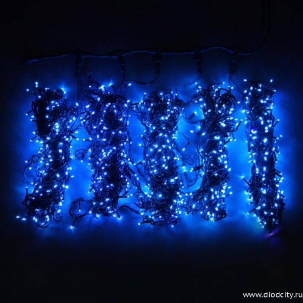 Гирлянда "Клип Лайт Спайдер" 5х20 м, синие диоды, мерцающая