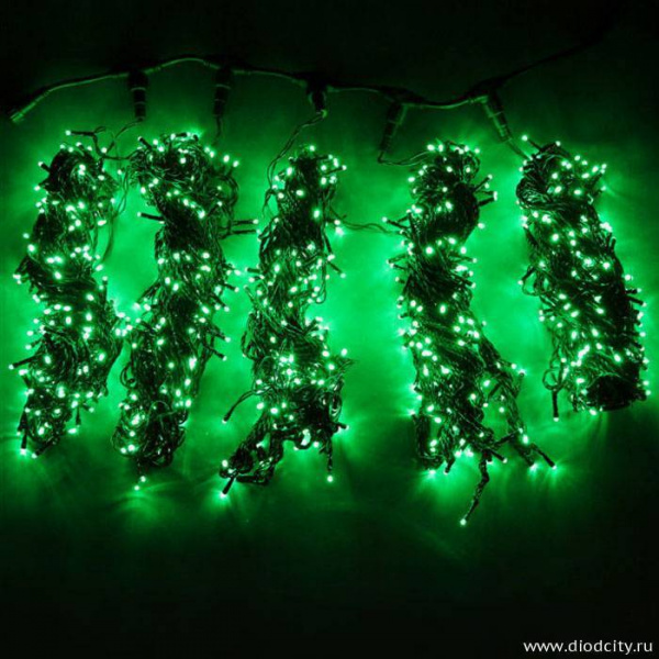 Гирлянда "Клип Лайт Спайдер" 5х20 м, зеленые  диоды, мерцающая