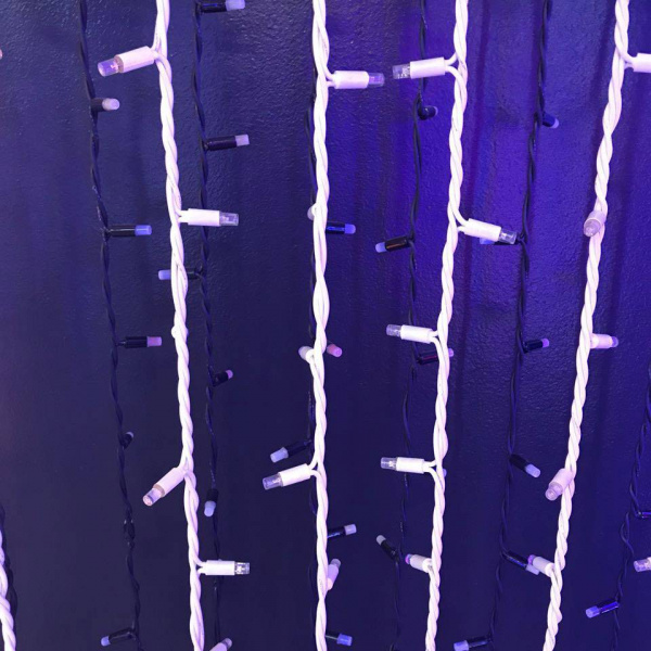 Световой занавес "Дождь" 2*1.5м, зеленые диоды, провод каучук