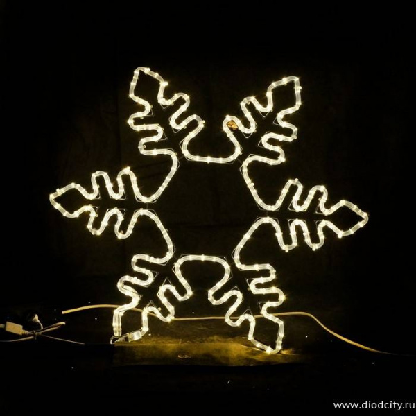 Светодиодная  Снежинка 75 * 75 см, теплый белый