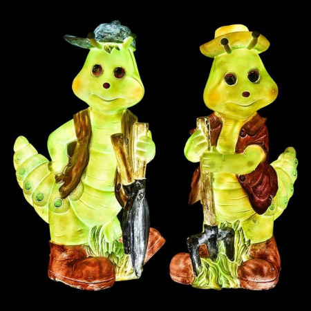 Обьемная фигура из стекловолокна "ГУСЕНИЦА С ЛОПАТОЙ", 80*48*35 см, 24 В