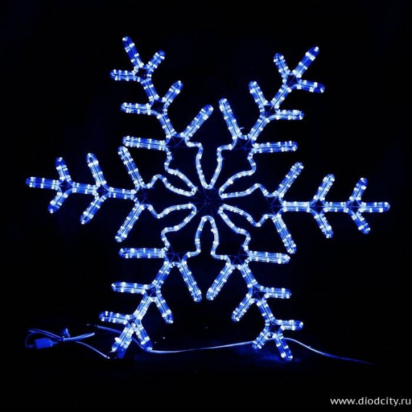 Светодиодная  Снежинка 95 * 95 см, синяя