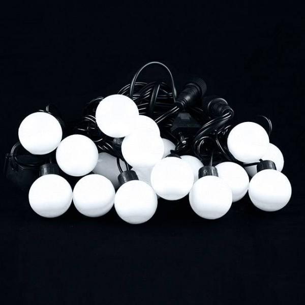 Гирлянда "Мультишарики - макси", длина 5м, D- 40мм, цвет белый