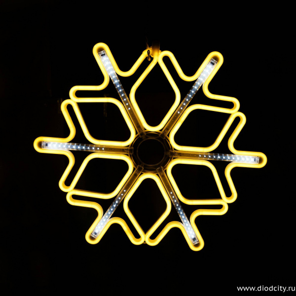 Фигура светодиодная "Снежинка" с динамикой, теплая белая