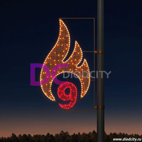 Световая консоль "9 МАЯ" 156*86 см