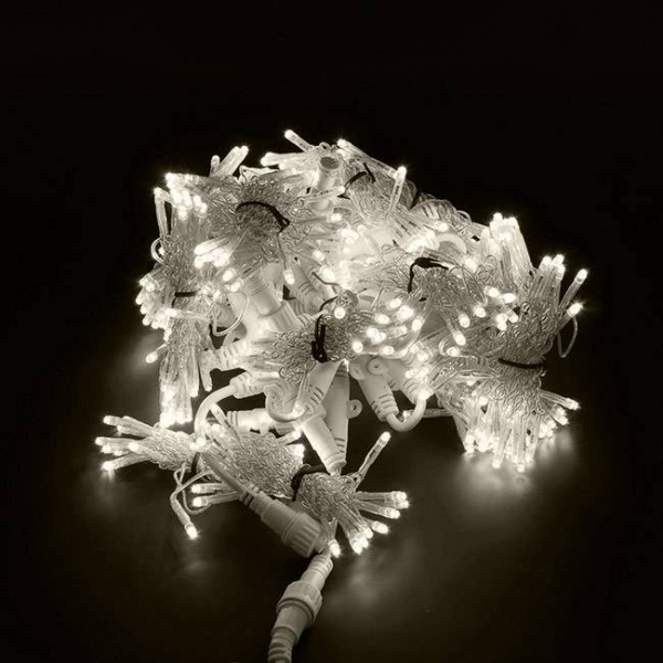 Светодиодный занавес "Дождь", 2х1.5м, теплые белые диоды, мерцающий