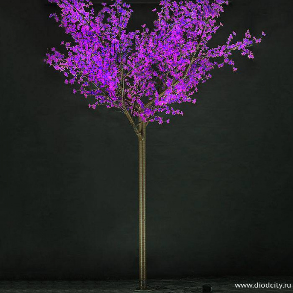Светодиодное дерево"Сакура" 3.6 х 3.0м, фиолетовое