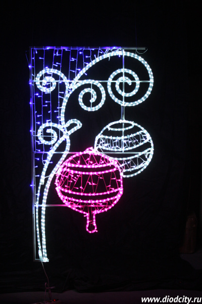 Световая консоль " Новогодние игрушки" 150*85 см 