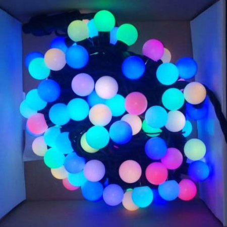 Гирлянда "Мультишарики", длина 10 м,D - 25 мм, мульти