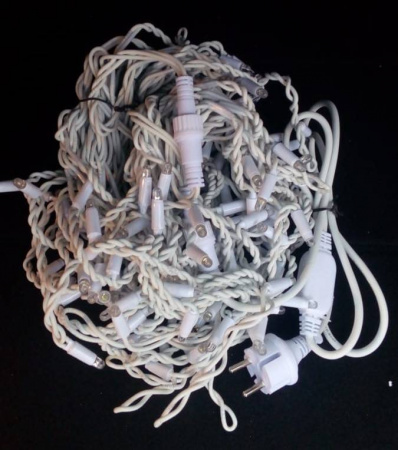 Гирлянда бахрома 4.8 х 0.6 м, холодная белая, каучук