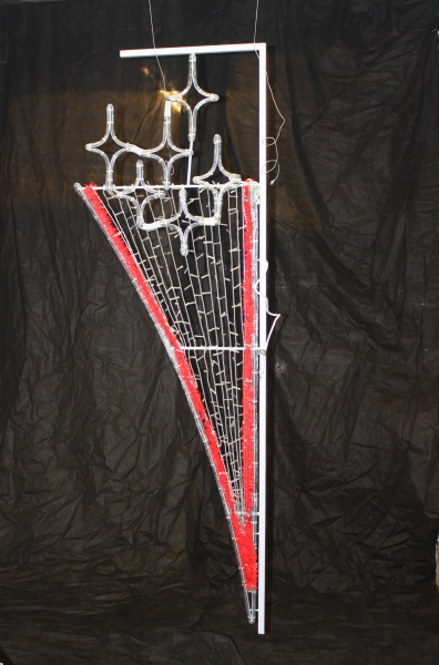 Световая консоль "Звездный мотив" 200х65 см цвет красный