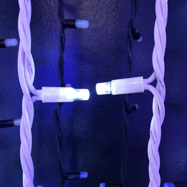 Световой занавес "Дождь" 2*9м, синие диоды, провод каучук