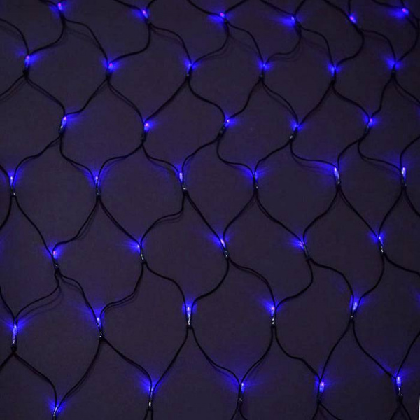 Гирлянда - сеть светодиодная 2 х 1.5 м, синяя, с контроллером